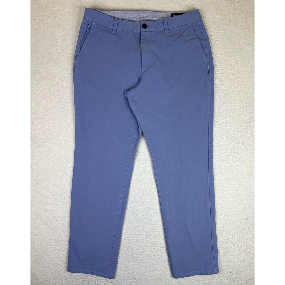 Bonobos Pants Mens 35x32 Blue‎ Athletic Fit Stretch Chino Tapered Casual 22754